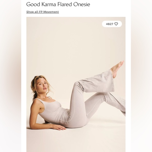 NWOT Free People Good Karma Flare onesie - Picture 4 of 4